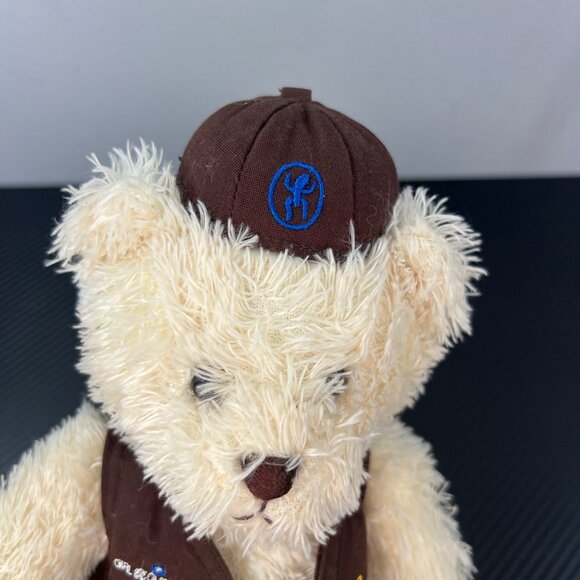 Mary Meyer Brownie Girl Scout Bear 11" Plush Hat Vest Soft Toy Stuffed Animal - Picture 5 of 7